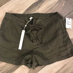 Caslon Olive Linen Shorts, SZ M, NWT